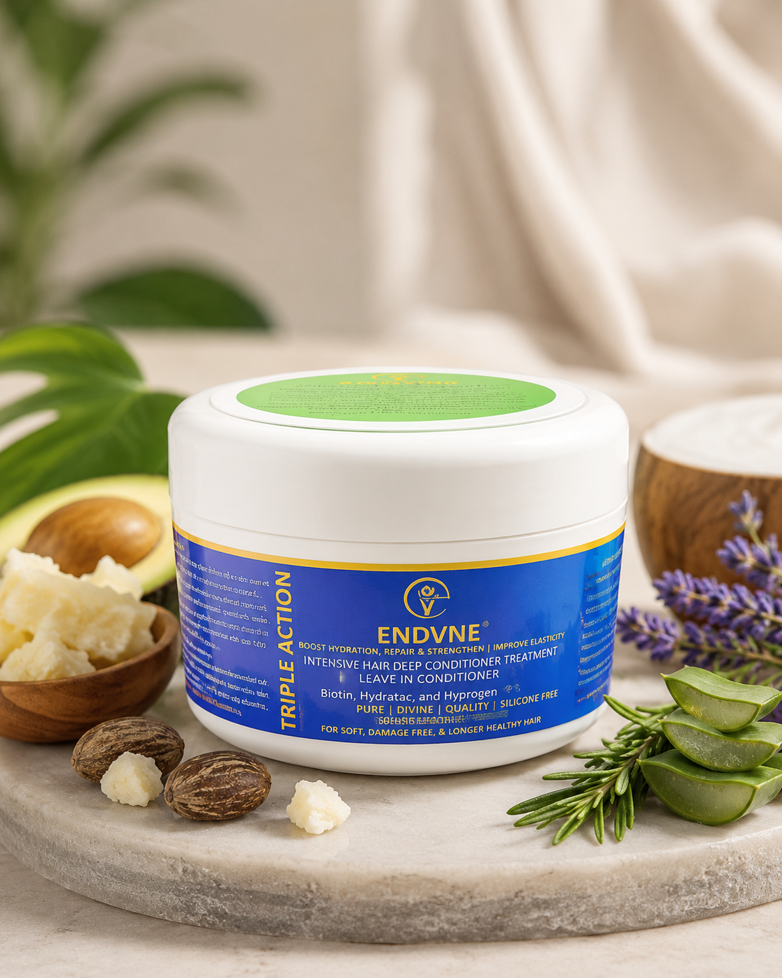 ENDVNE Triple Action Deep Conditioner | Intensive Hair Mask & Leave-In Treatment